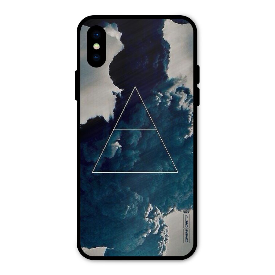 Blue Hue Smoke Metal Back Case for iPhone XS