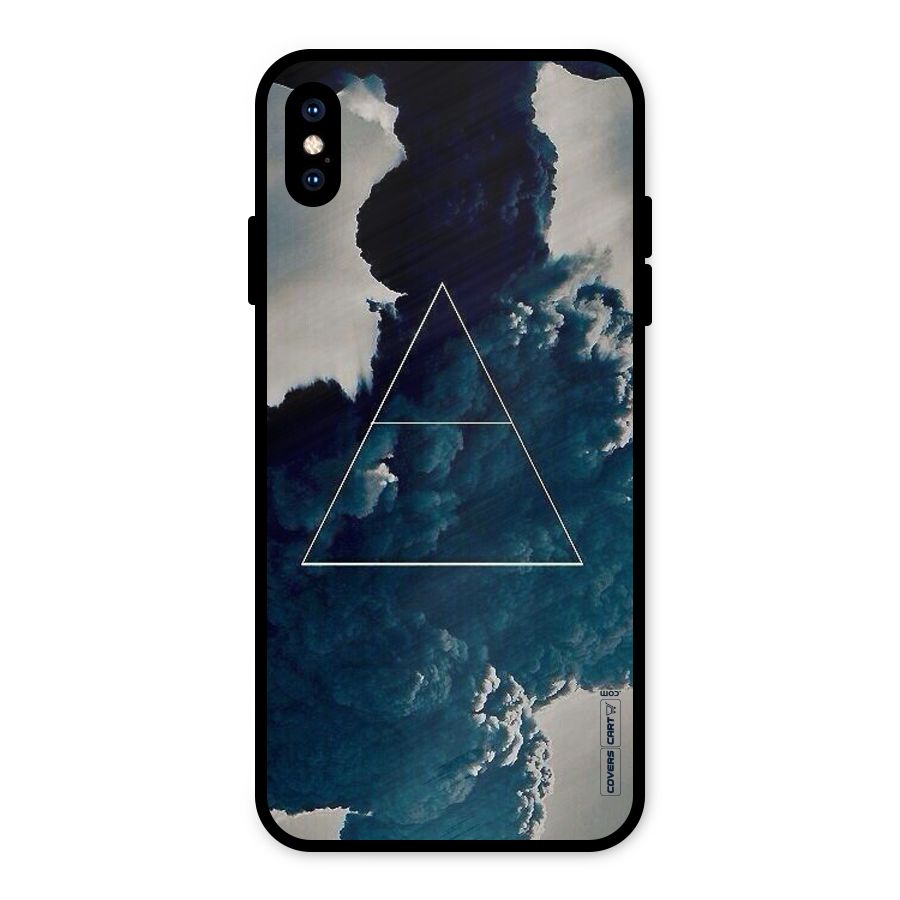 Blue Hue Smoke Metal Back Case for iPhone XS Max