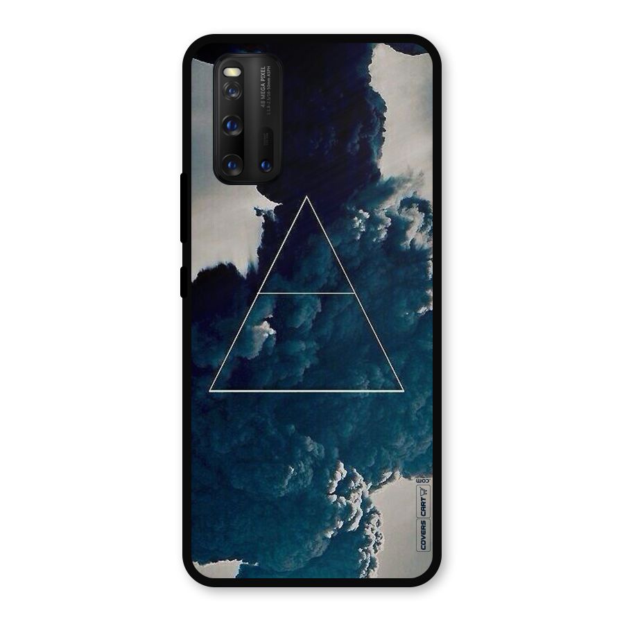 Blue Hue Smoke Metal Back Case for iQOO 3