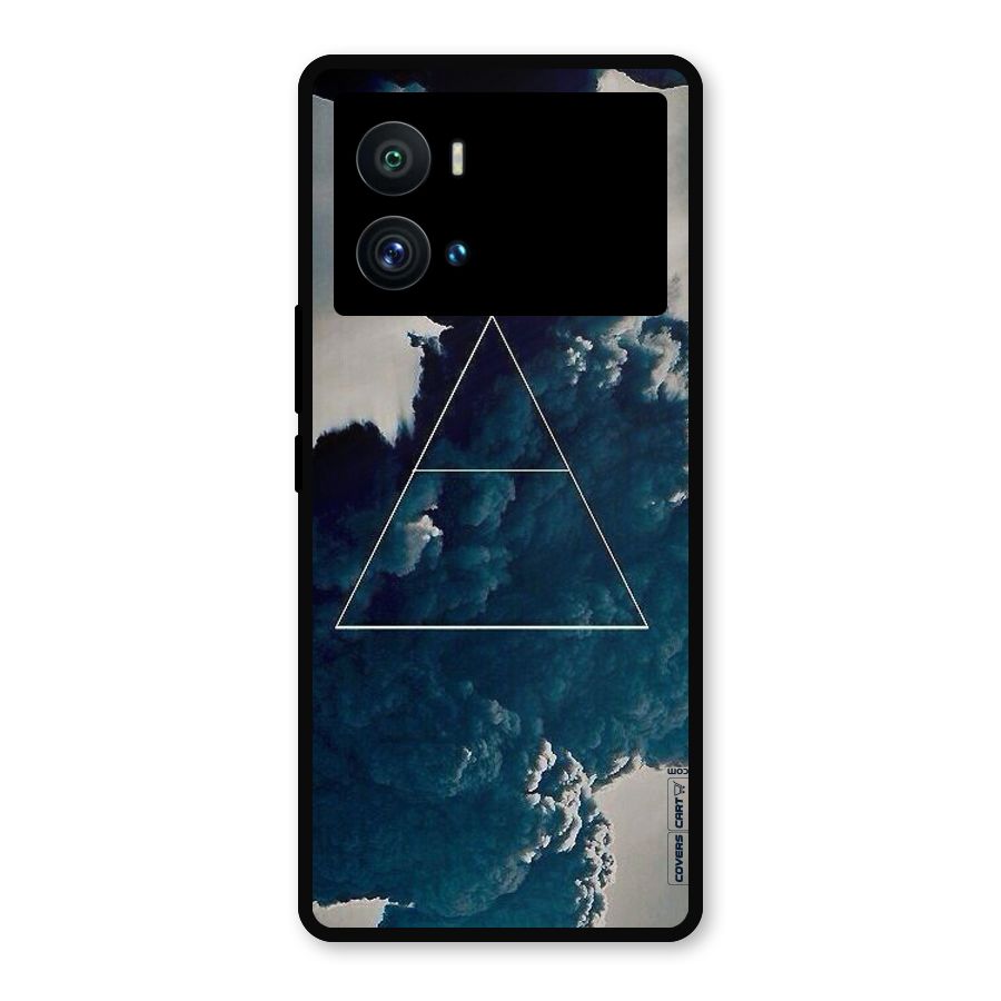 Blue Hue Smoke Metal Back Case for iQOO 9 Pro