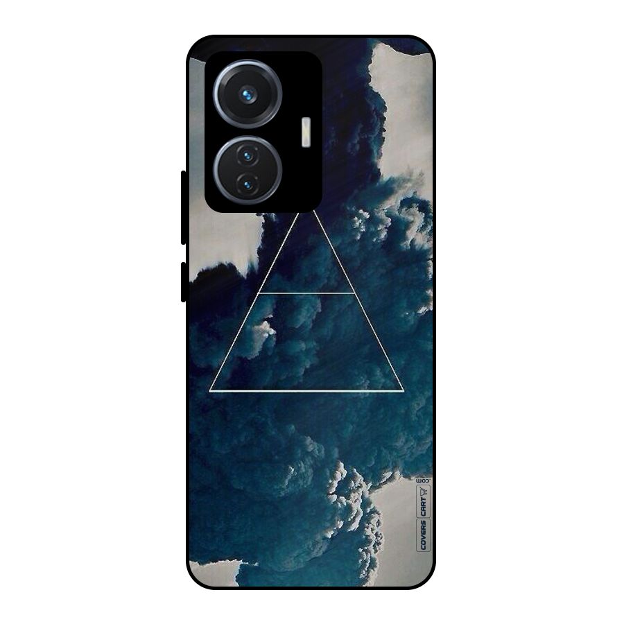 Blue Hue Smoke Metal Back Case for iQOO Z6 44W