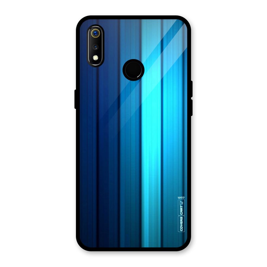 Blue Hues Glass Back Case for Realme 3