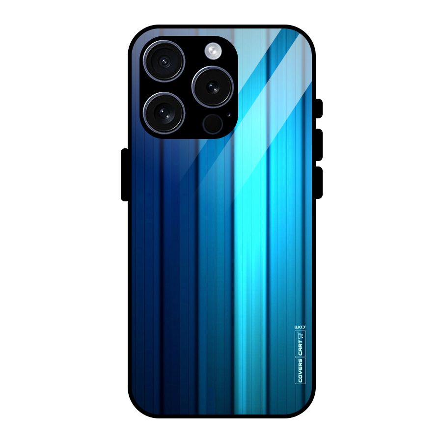 Blue Hues Glass Back Case for iPhone 15 Pro