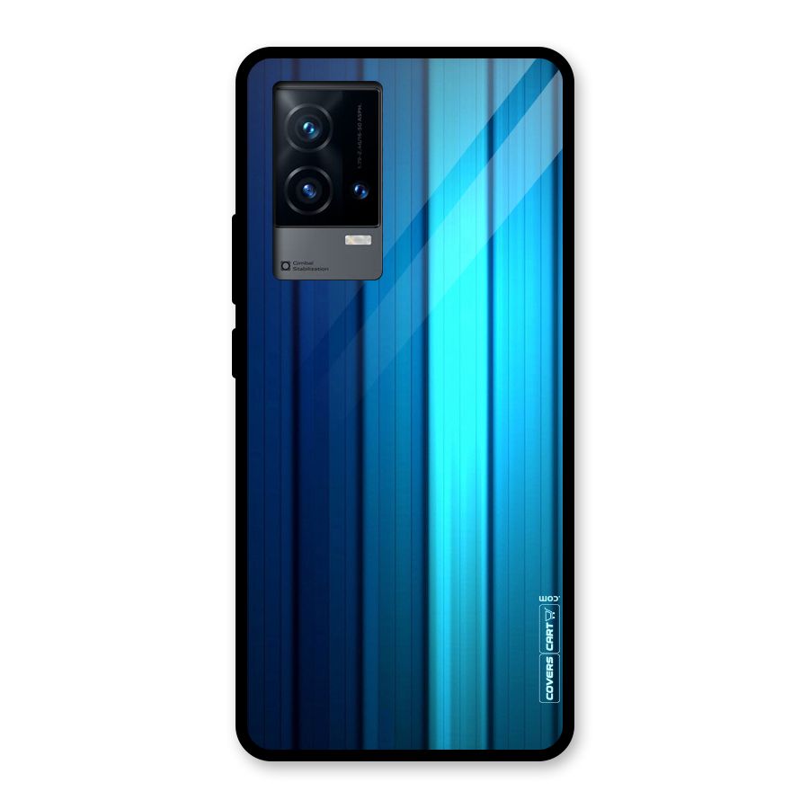 Blue Hues Glass Back Case for iQOO 9 5G