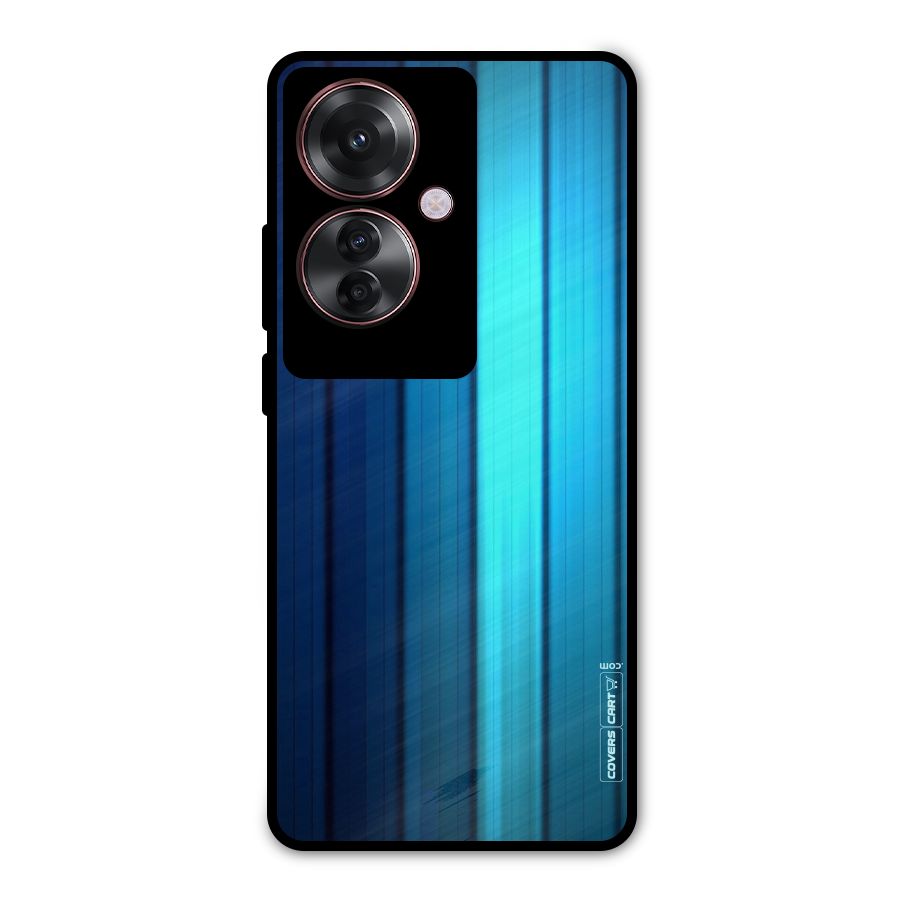 Blue Hues Metal Back Case for Oppo F25 Pro