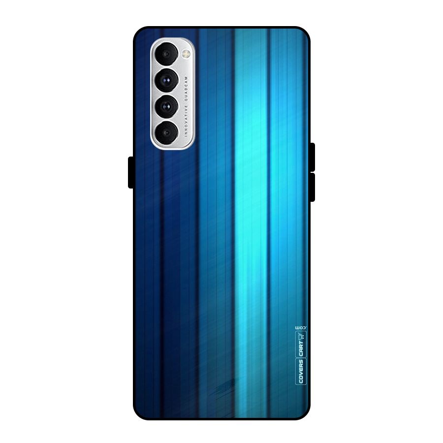 Blue Hues Metal Back Case for Oppo Reno4 Pro