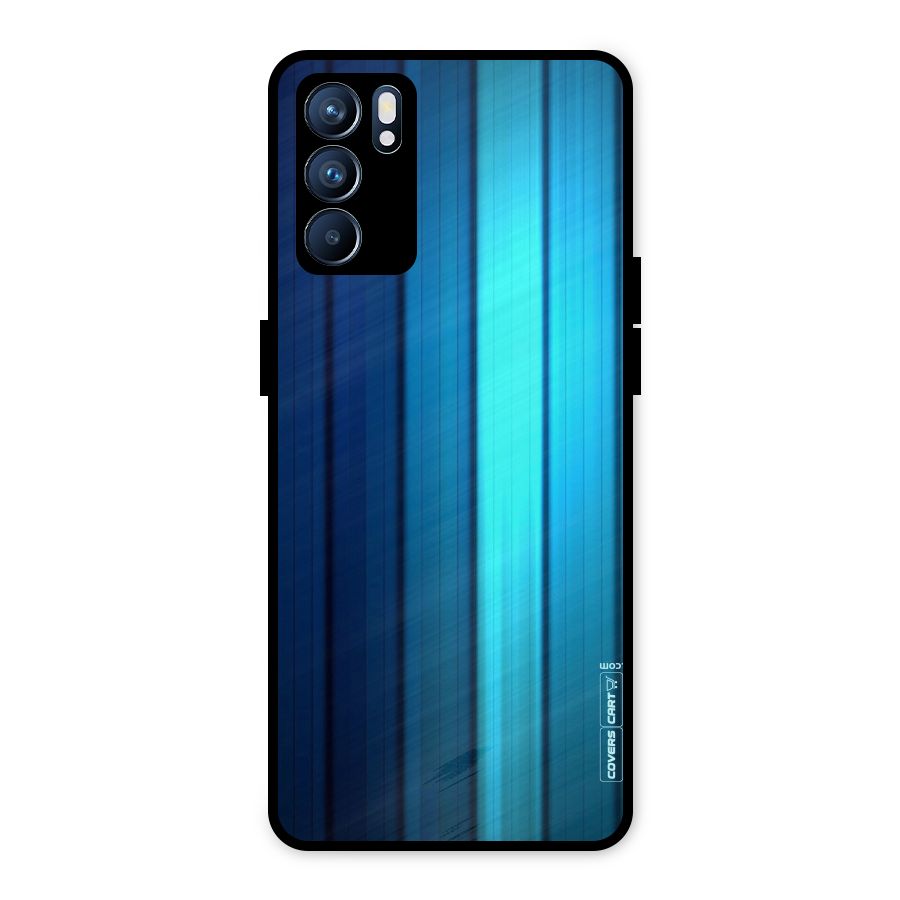 Blue Hues Metal Back Case for Oppo Reno6 5G