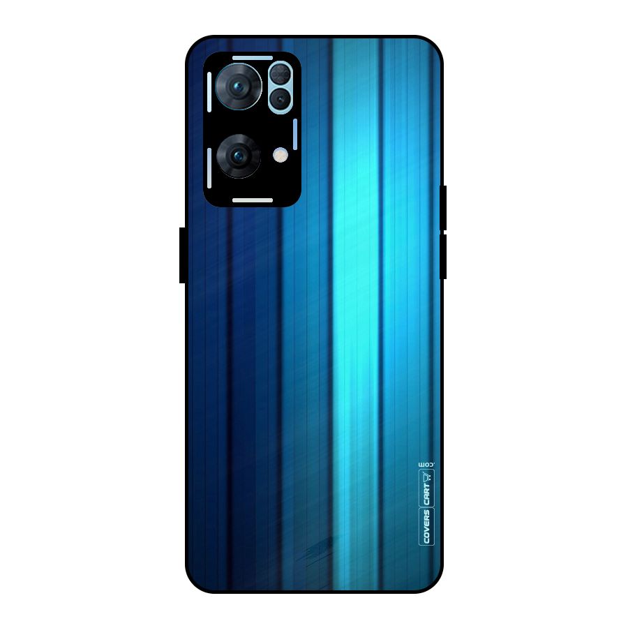 Blue Hues Metal Back Case for Oppo Reno7 Pro 5G
