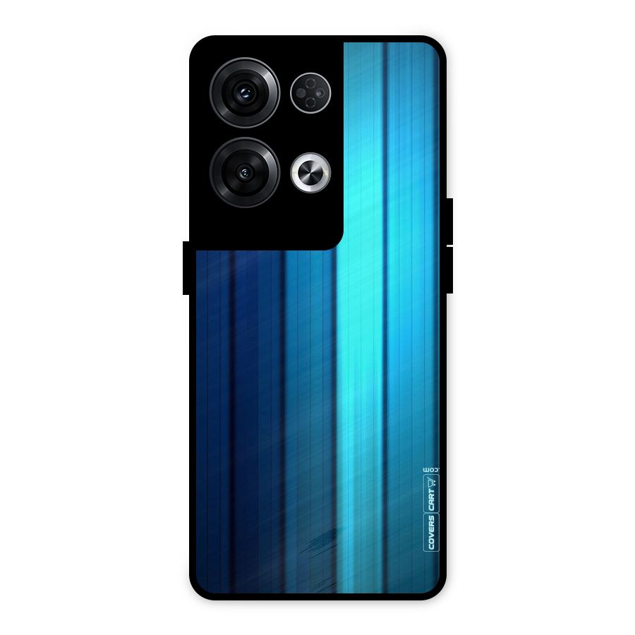 Blue Hues Metal Back Case for Oppo Reno8 Pro 5G