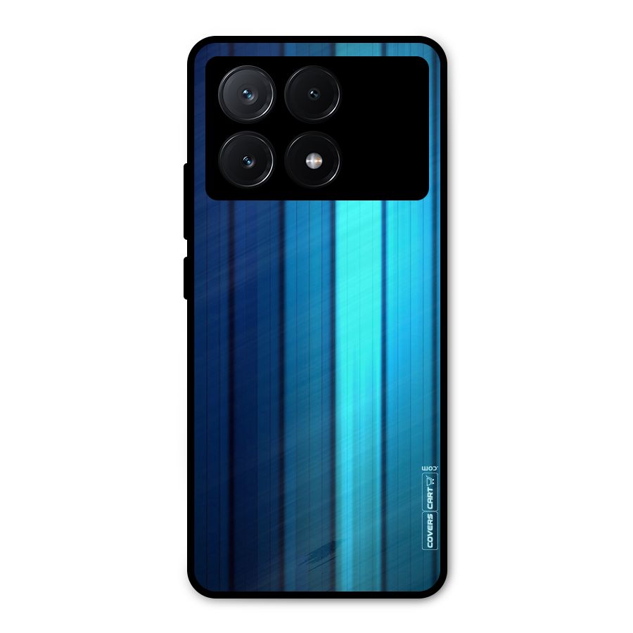 Blue Hues Metal Back Case for Poco X6 Pro