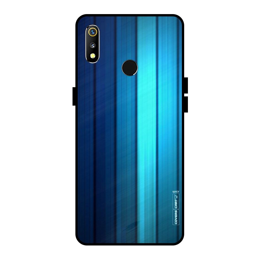Blue Hues Metal Back Case for Realme 3