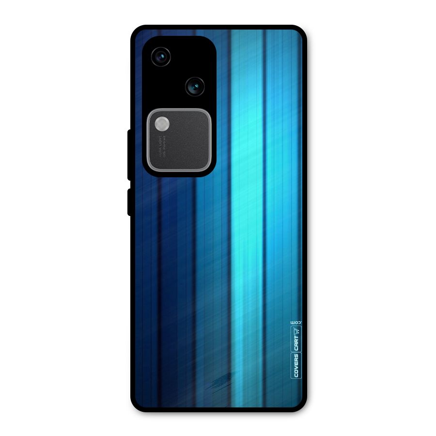 Blue Hues Metal Back Case for Vivo V30 Pro