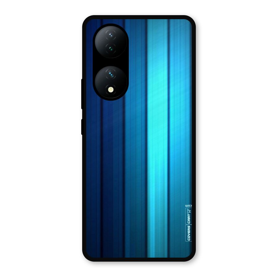 Blue Hues Metal Back Case for Vivo Y100a