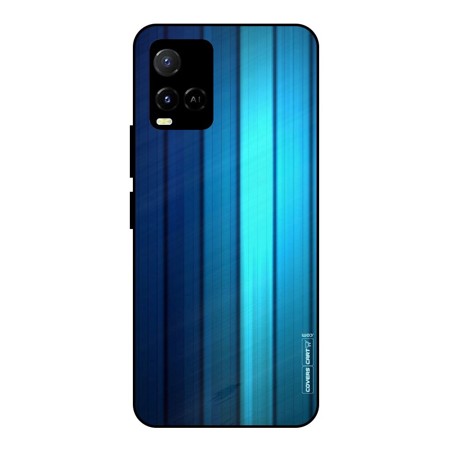 Blue Hues Metal Back Case for Vivo Y21T