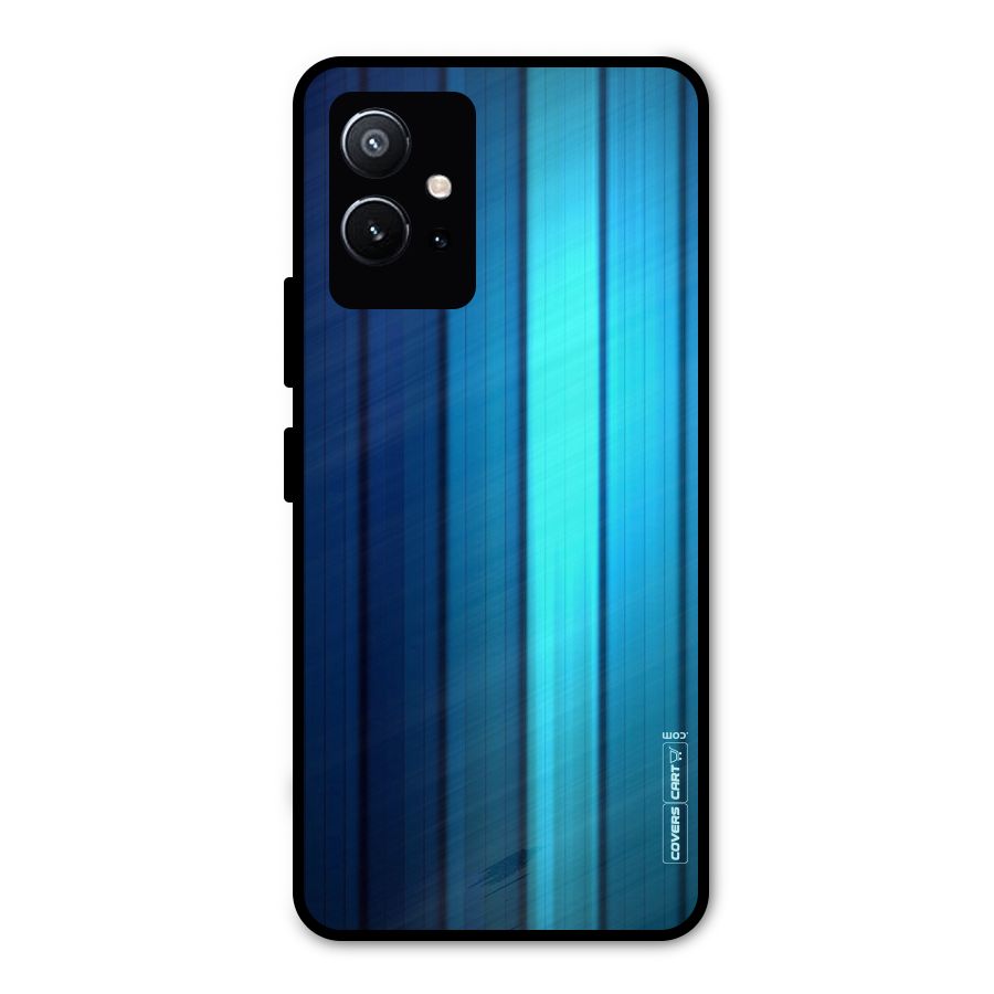 Blue Hues Metal Back Case for Vivo Y75 5G
