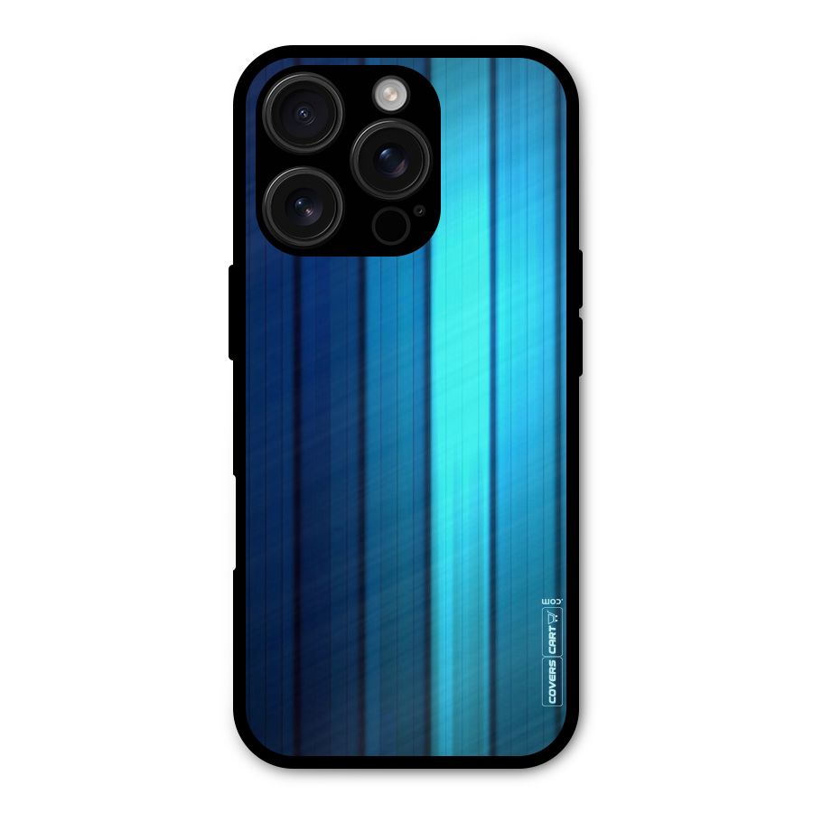 Blue Hues Metal Back Case for iPhone 16 Pro