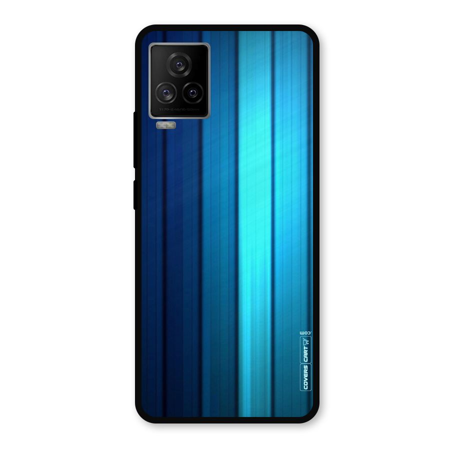 Blue Hues Metal Back Case for iQOO 7 Legend 5G