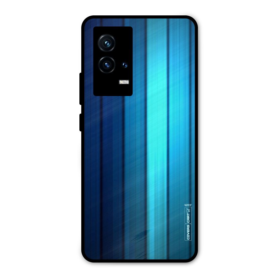 Blue Hues Metal Back Case for iQOO 9 5G