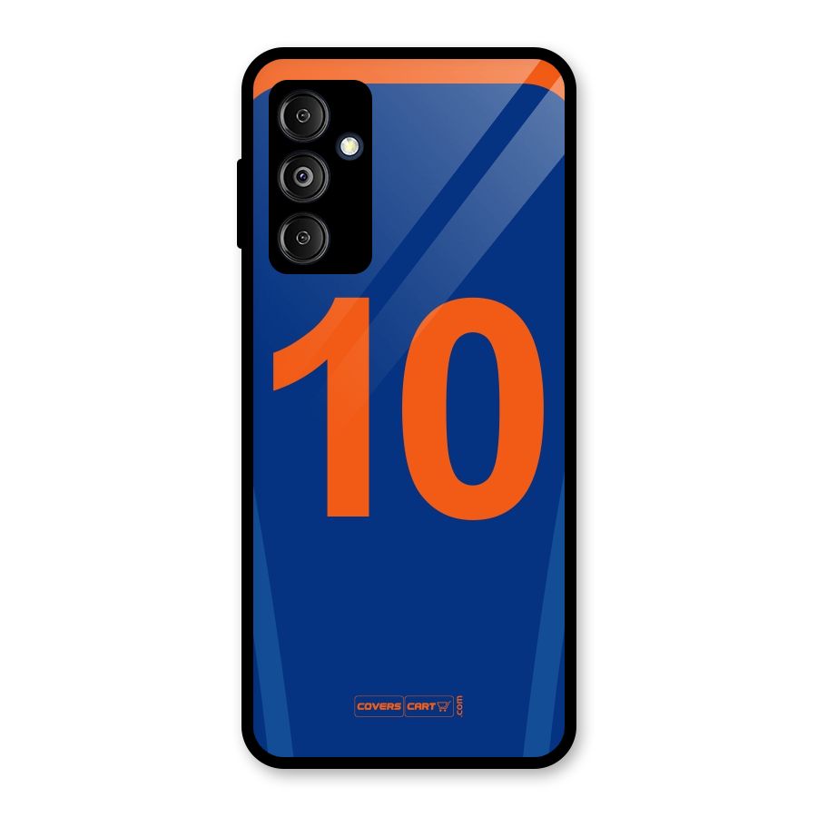 Blue Jersey Glass Back Case for Galaxy M14 5G