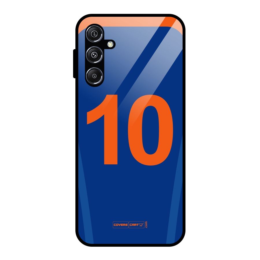 Blue Jersey Glass Back Case for Galaxy M34 5G