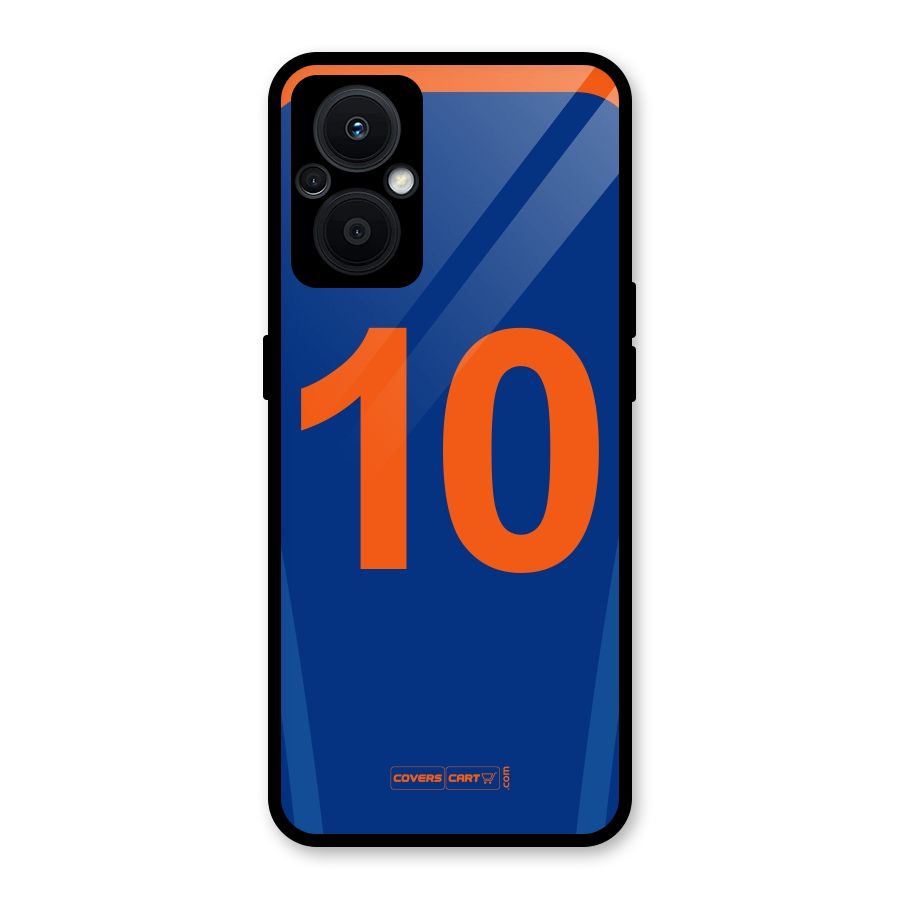 Blue Jersey Glass Back Case for Oppo F21s Pro 5G