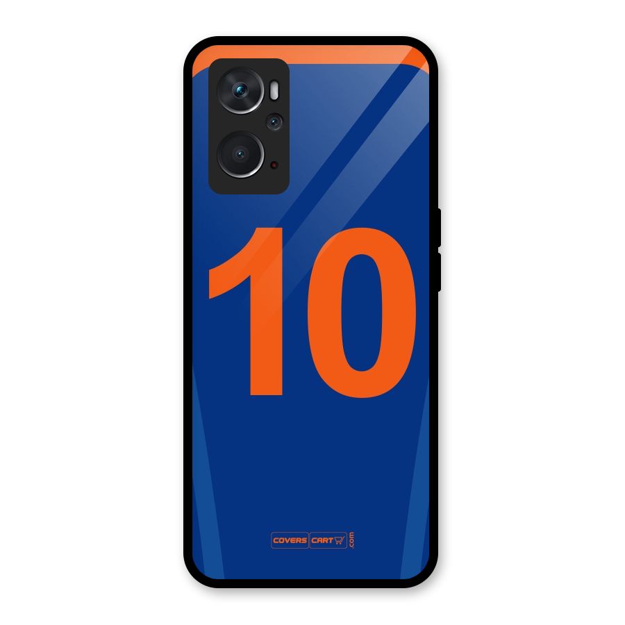 Blue Jersey Glass Back Case for Oppo K10 4G