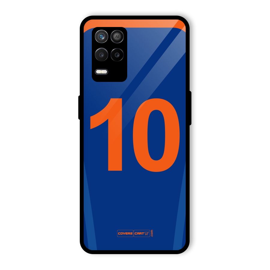 Blue Jersey Glass Back Case for Realme 8s 5G