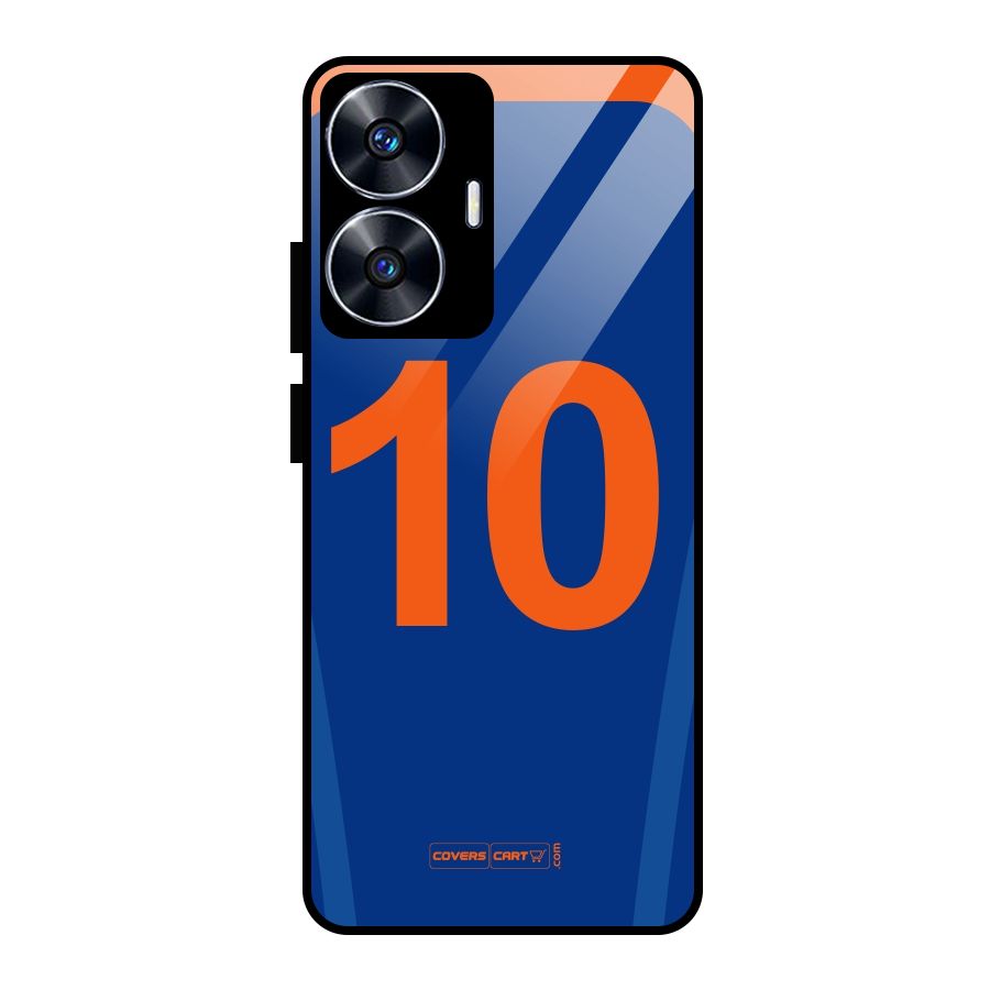 Blue Jersey Glass Back Case for Realme Narzo N55