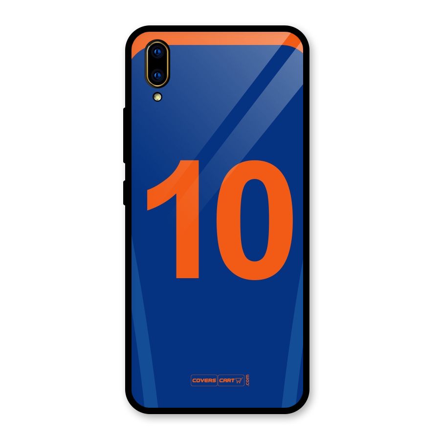 Blue Jersey Glass Back Case for Vivo V11 Pro