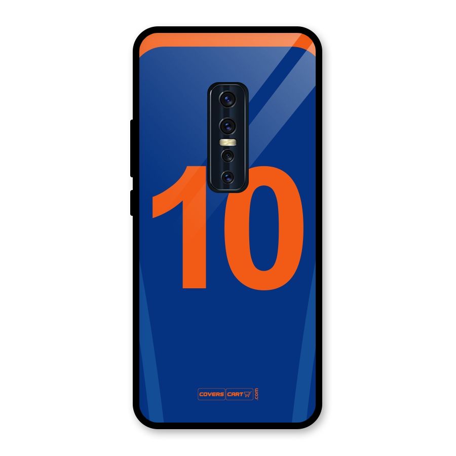 Blue Jersey Glass Back Case for Vivo V17 Pro