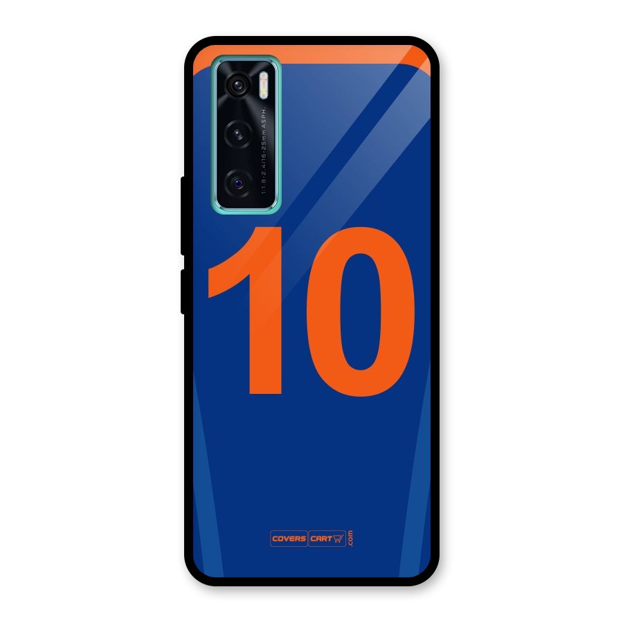 Blue Jersey Glass Back Case for Vivo V20 SE