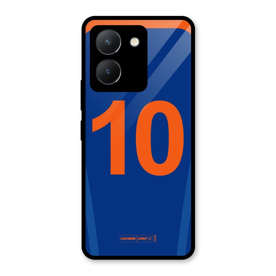 Blue Jersey Glass Back Case for Vivo Y36