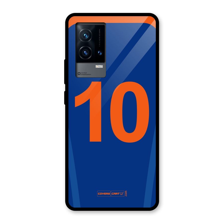 Blue Jersey Glass Back Case for iQOO 9 5G