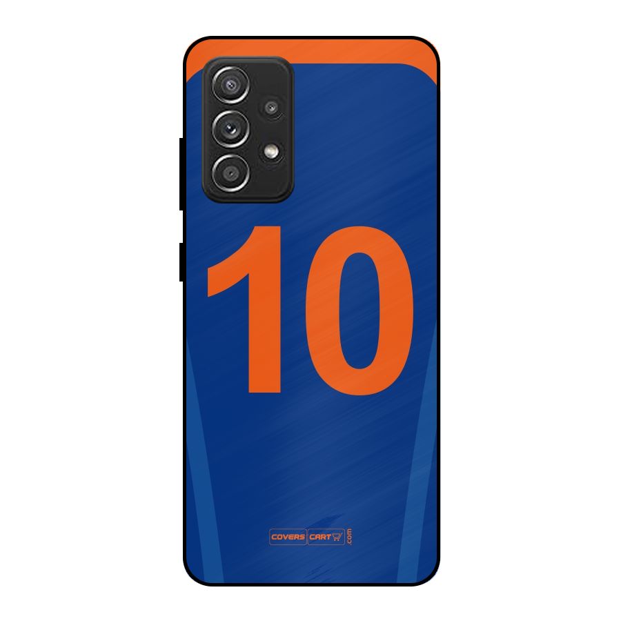 Blue Jersey Metal Back Case for Galaxy A52s 5G