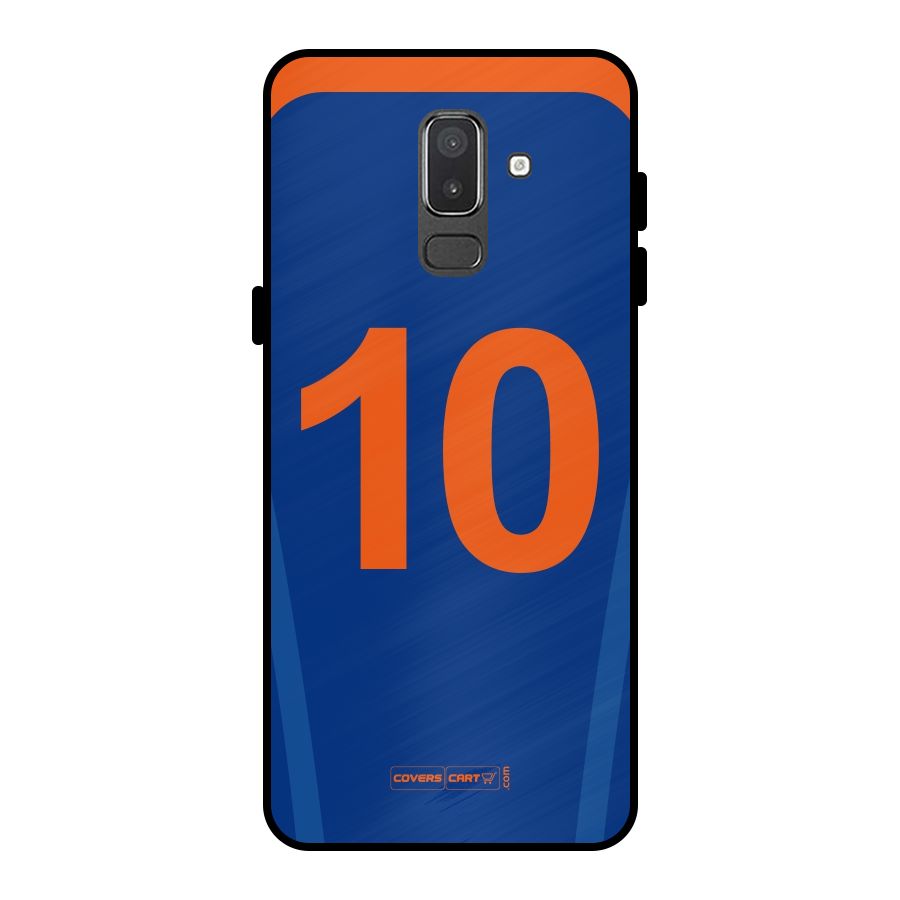 Blue Jersey Metal Back Case for Galaxy On8 (2018)