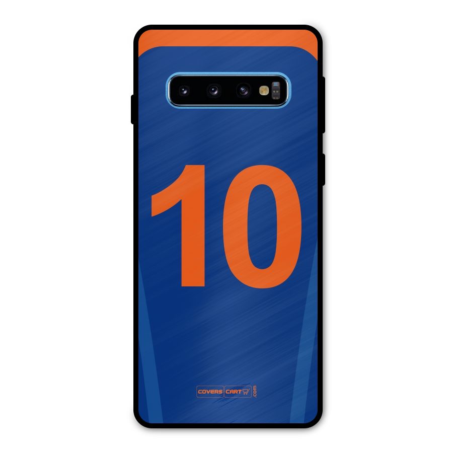 Blue Jersey Metal Back Case for Galaxy S10