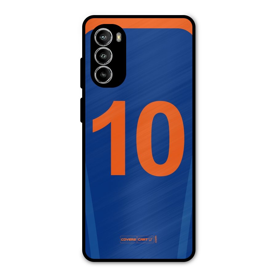 Blue Jersey Metal Back Case for Moto G52