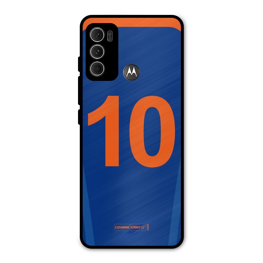 Blue Jersey Metal Back Case for Moto G60