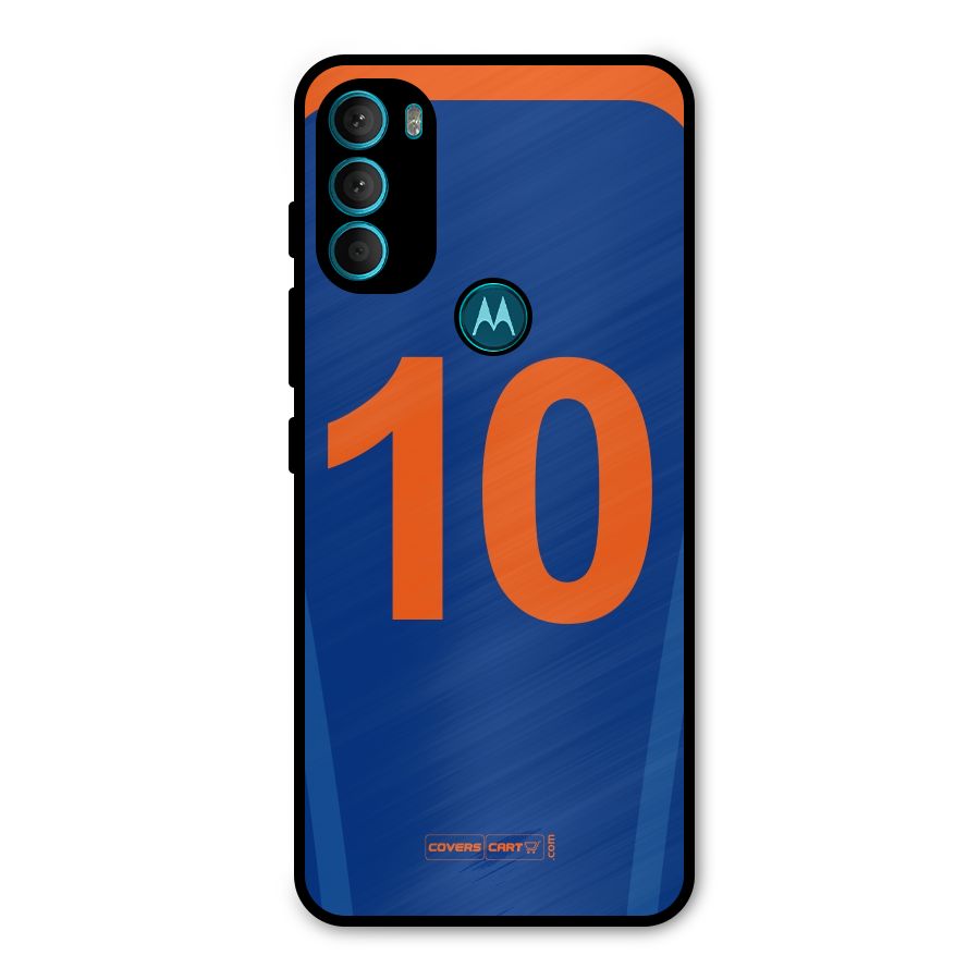 Blue Jersey Metal Back Case for Moto G71 5G