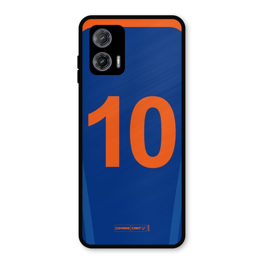 Blue Jersey Metal Back Case for Moto G73