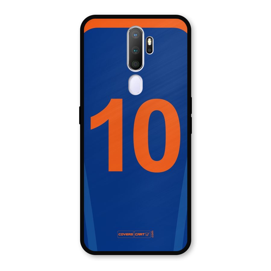Blue Jersey Metal Back Case for Oppo A9 (2020)
