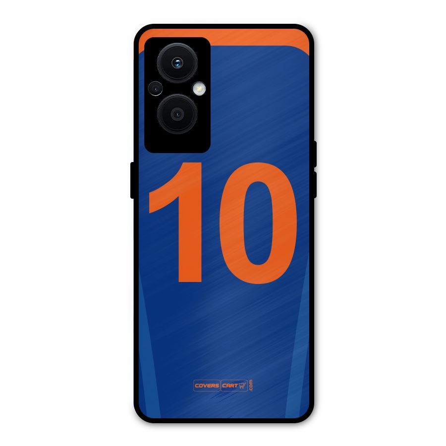 Blue Jersey Metal Back Case for Oppo F21s Pro 5G