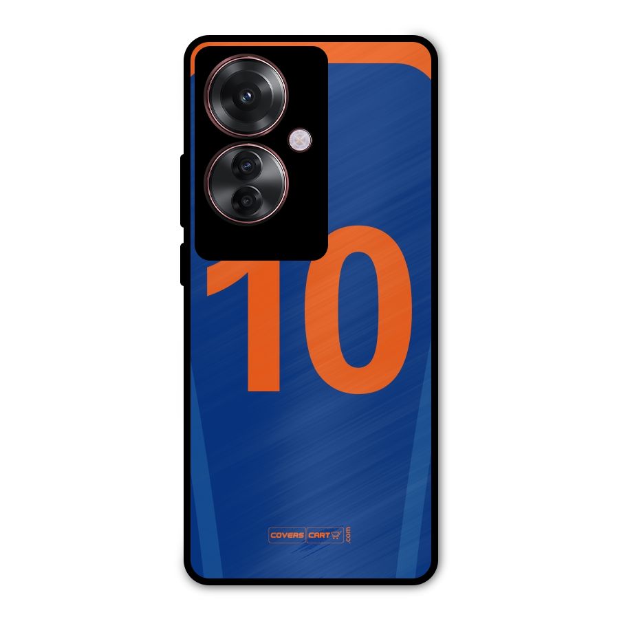 Blue Jersey Metal Back Case for Oppo F25 Pro