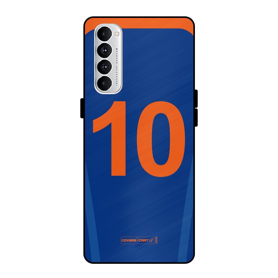 Blue Jersey Metal Back Case for Oppo Reno4 Pro
