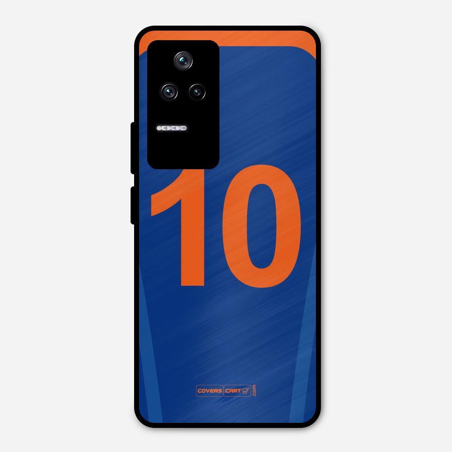 Blue Jersey Metal Back Case for Poco F4 5G