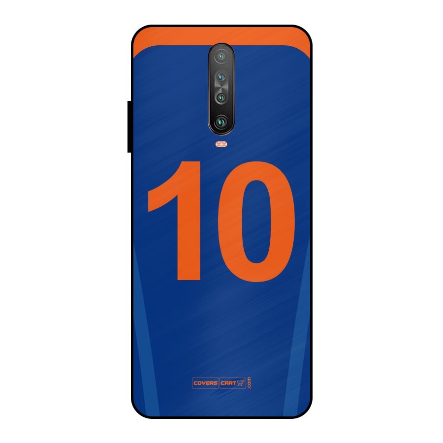 Blue Jersey Metal Back Case for Poco X2