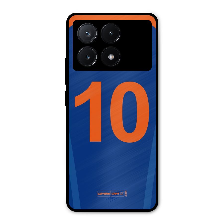 Blue Jersey Metal Back Case for Poco X6 Pro
