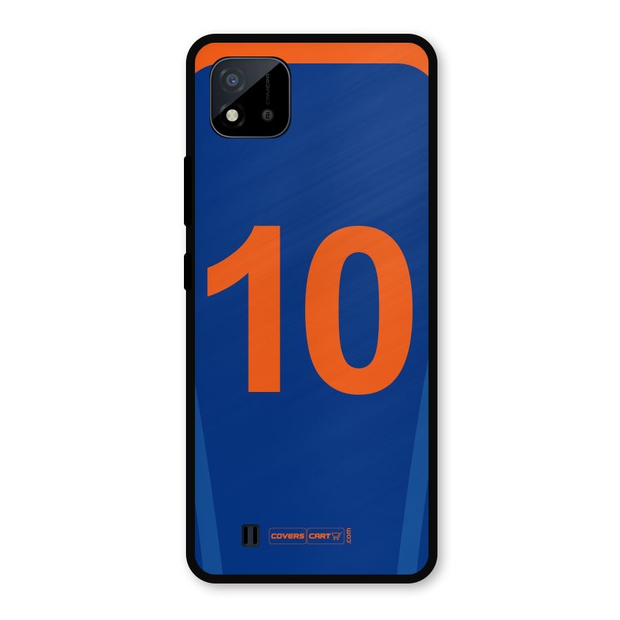Blue Jersey Metal Back Case for Realme C11 2021