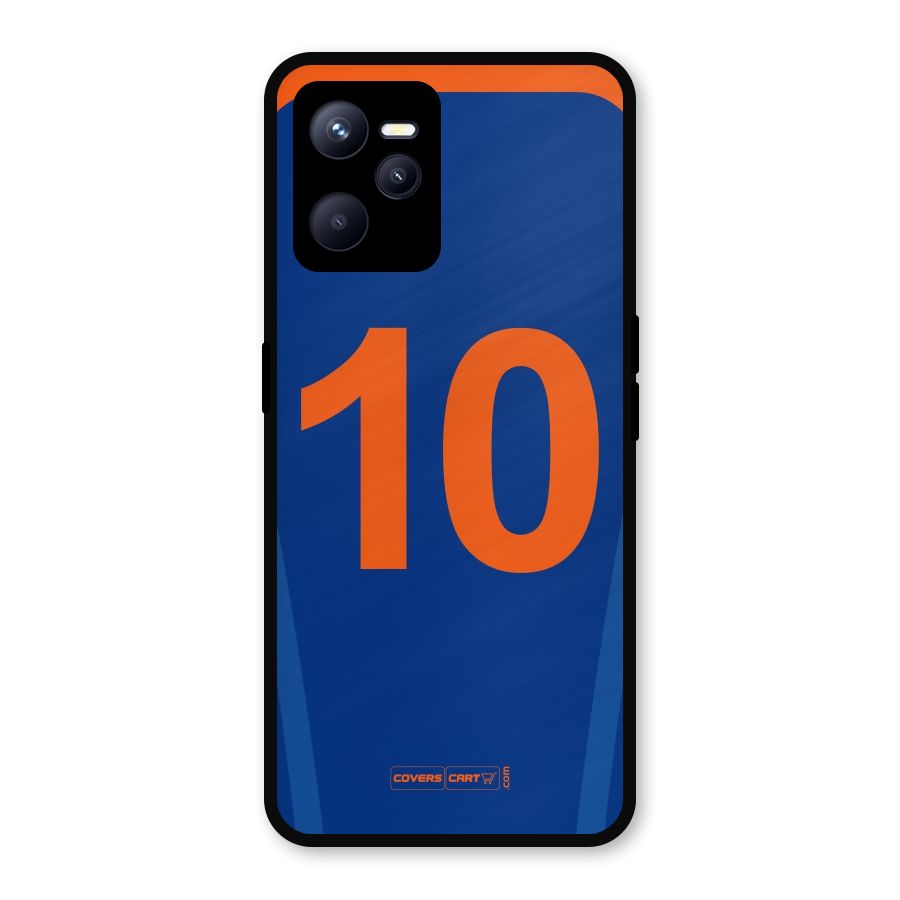 Blue Jersey Metal Back Case for Realme C35