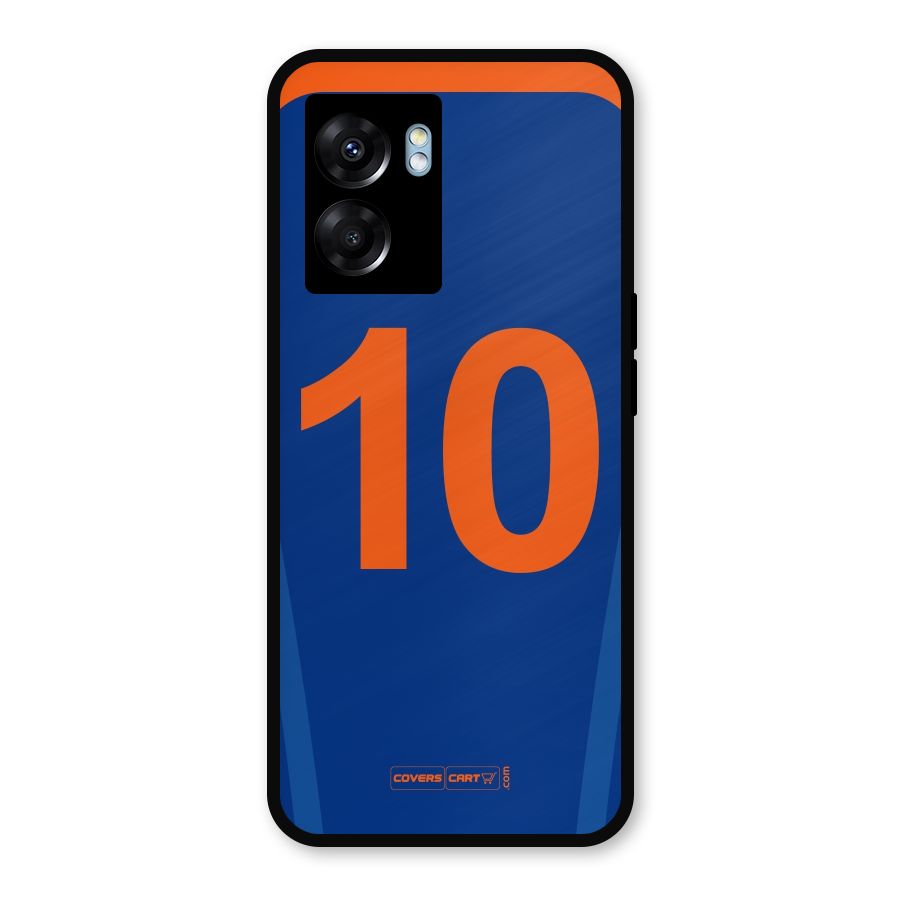 Blue Jersey Metal Back Case for Realme Narzo 50 5G